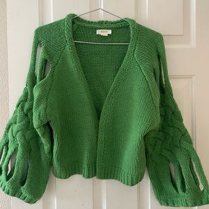 Anthropologie Maeve cable knit arm sweater